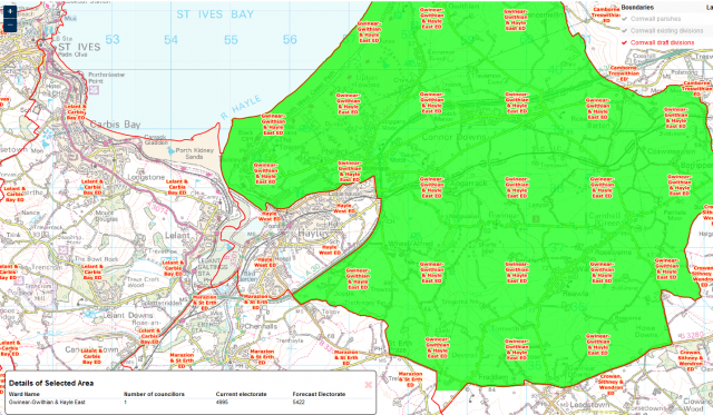 Gwinear-Gwithian and Hayle East ED Proposed - Local Government Boundary Commission for England Consultation